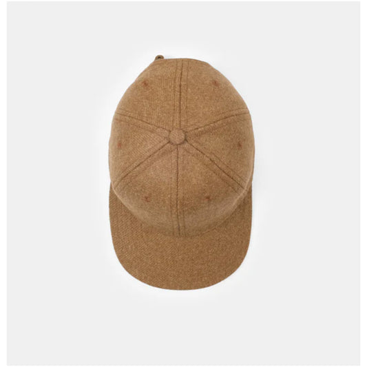 Unstructured Baseball Cap in Dark Tan Mix