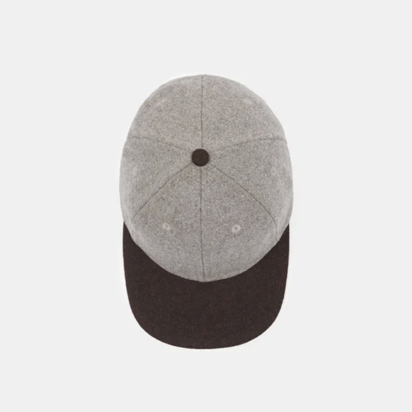 Two-Tone Baseball Cap in Oatmeal/Red Oak Mix