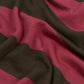 Block Striped Knitted Rugby in Olive and Pink
