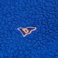 Boucle Wool Zip Fleece Jacket in Blue