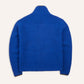 Boucle Wool Zip Fleece Jacket in Blue