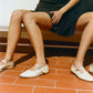Brava Supple Shiny Mary Jane Flat in Cream