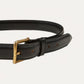 Unlined Bridle Leather Belt in Black