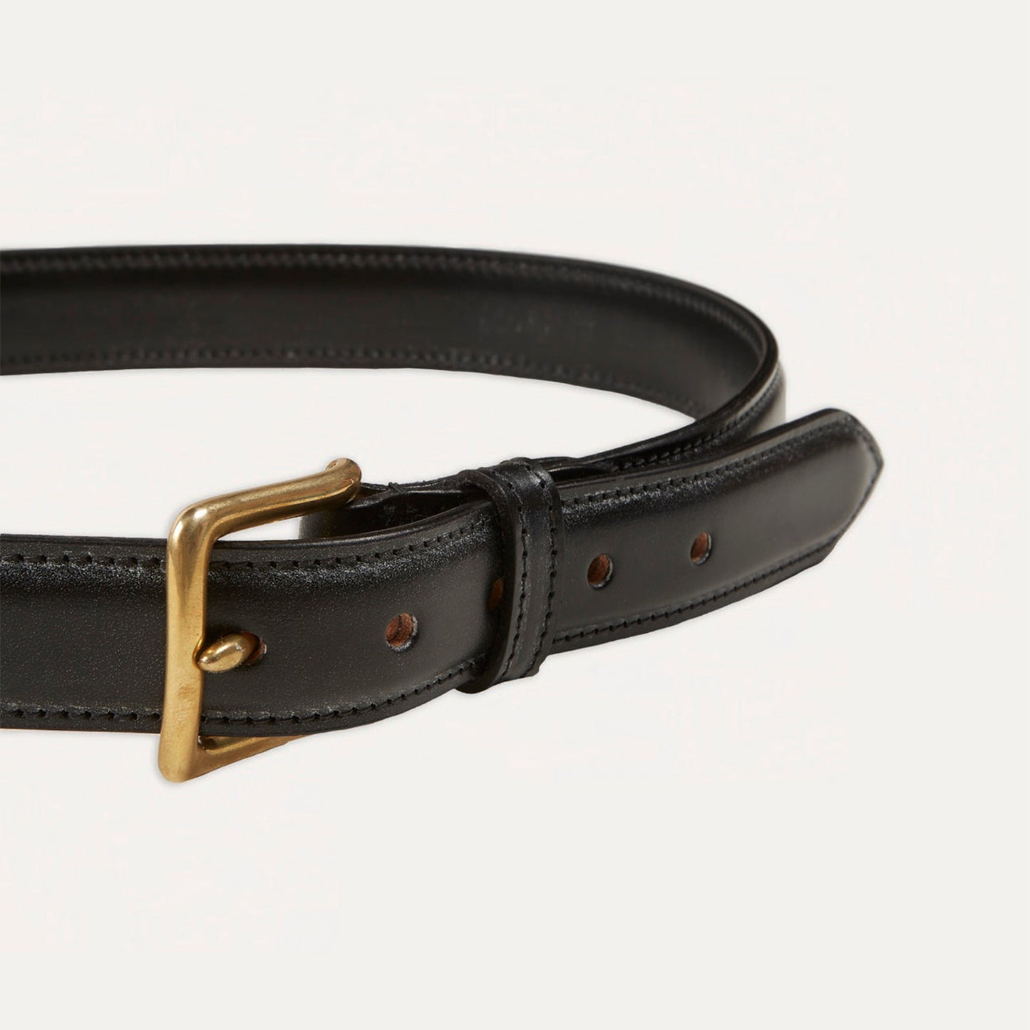 Unlined Bridle Leather Belt in Black