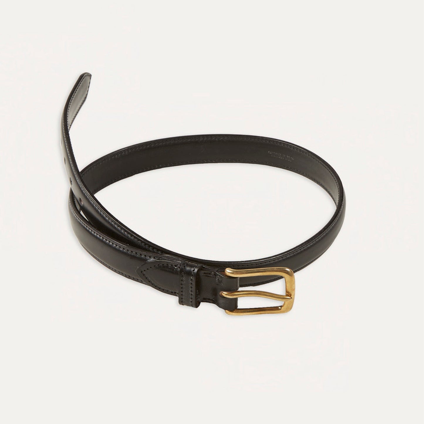 Unlined Bridle Leather Belt in Black