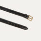 Unlined Bridle Leather Belt in Black