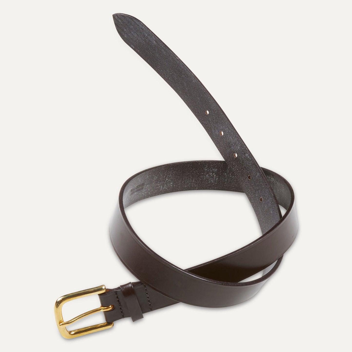Unlined Bridle Leather Belt in Brown