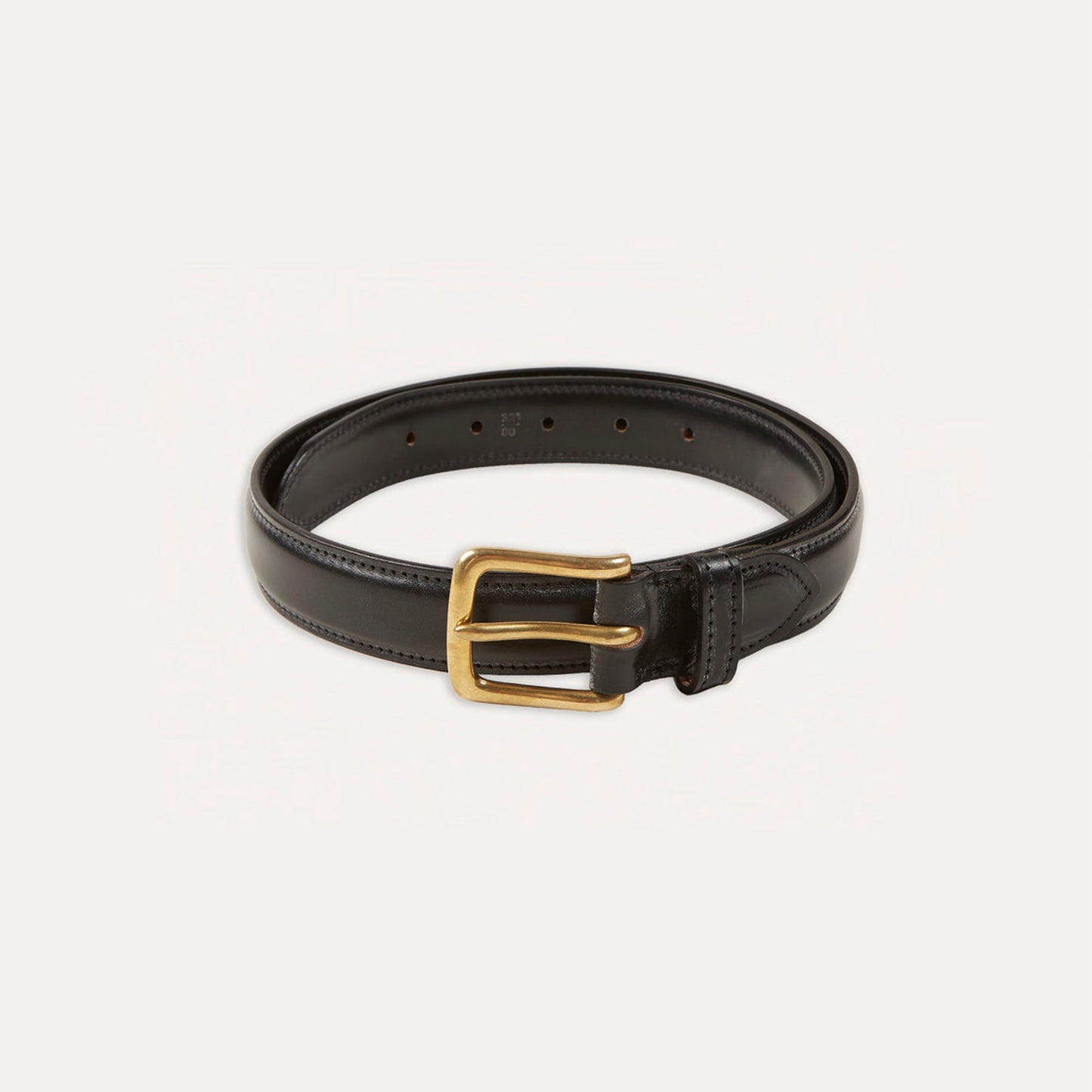 Unlined Bridle Leather Belt in Black