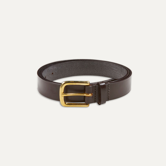 Unlined Bridle Leather Belt in Brown