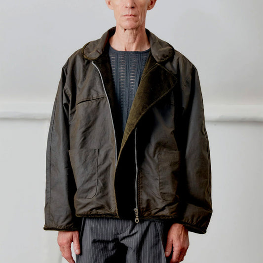 British Oilskin Flying Jacket in Olive