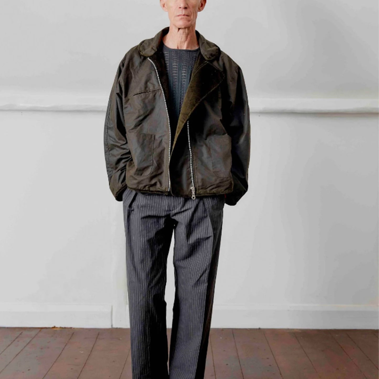 British Oilskin Flying Jacket in Olive