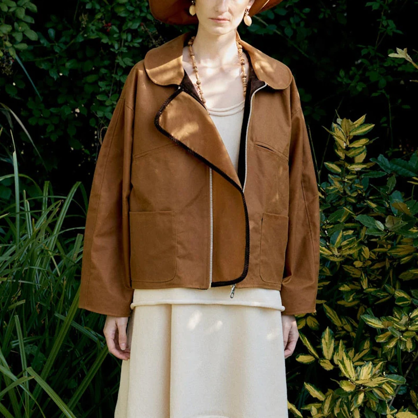 British Waxed Oilskin Flying Jacket in Gold