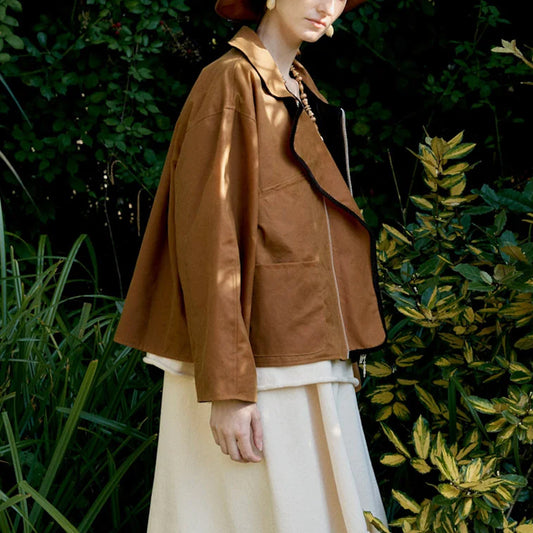 British Waxed Oilskin Flying Jacket in Gold