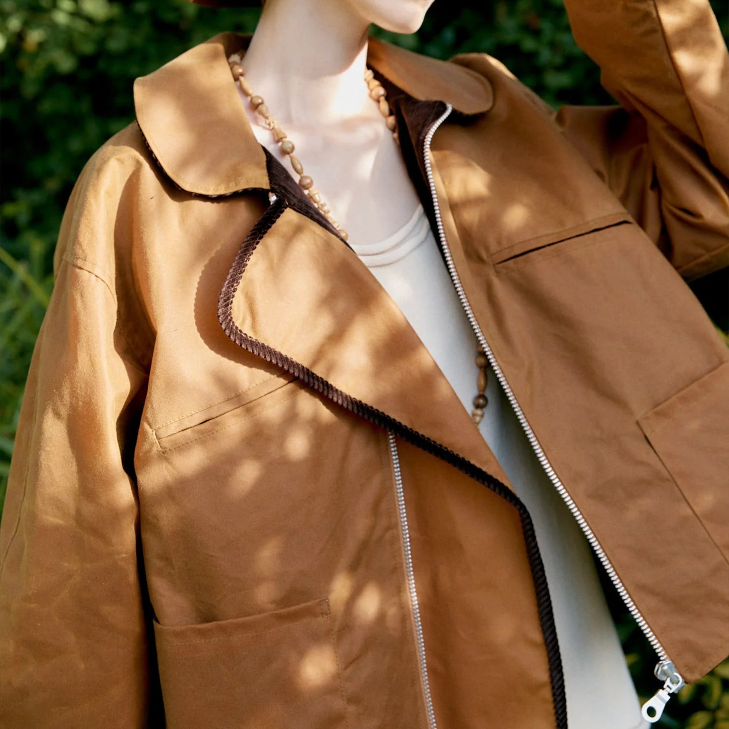 British Waxed Oilskin Flying Jacket in Gold