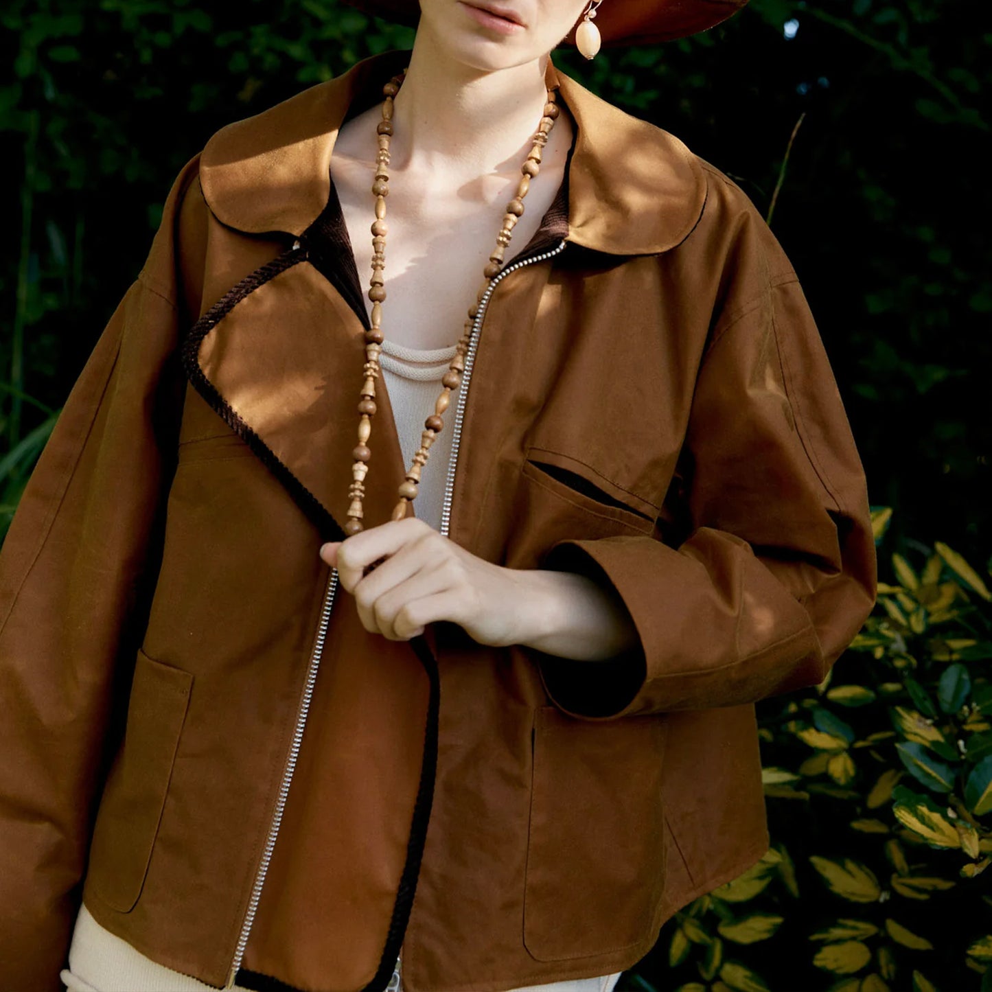 British Waxed Oilskin Flying Jacket in Gold