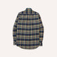 Brushed Cotton Two Pocket Work Shirt in Indigo Check
