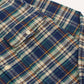 Brushed Cotton Two Pocket Work Shirt in Indigo Check