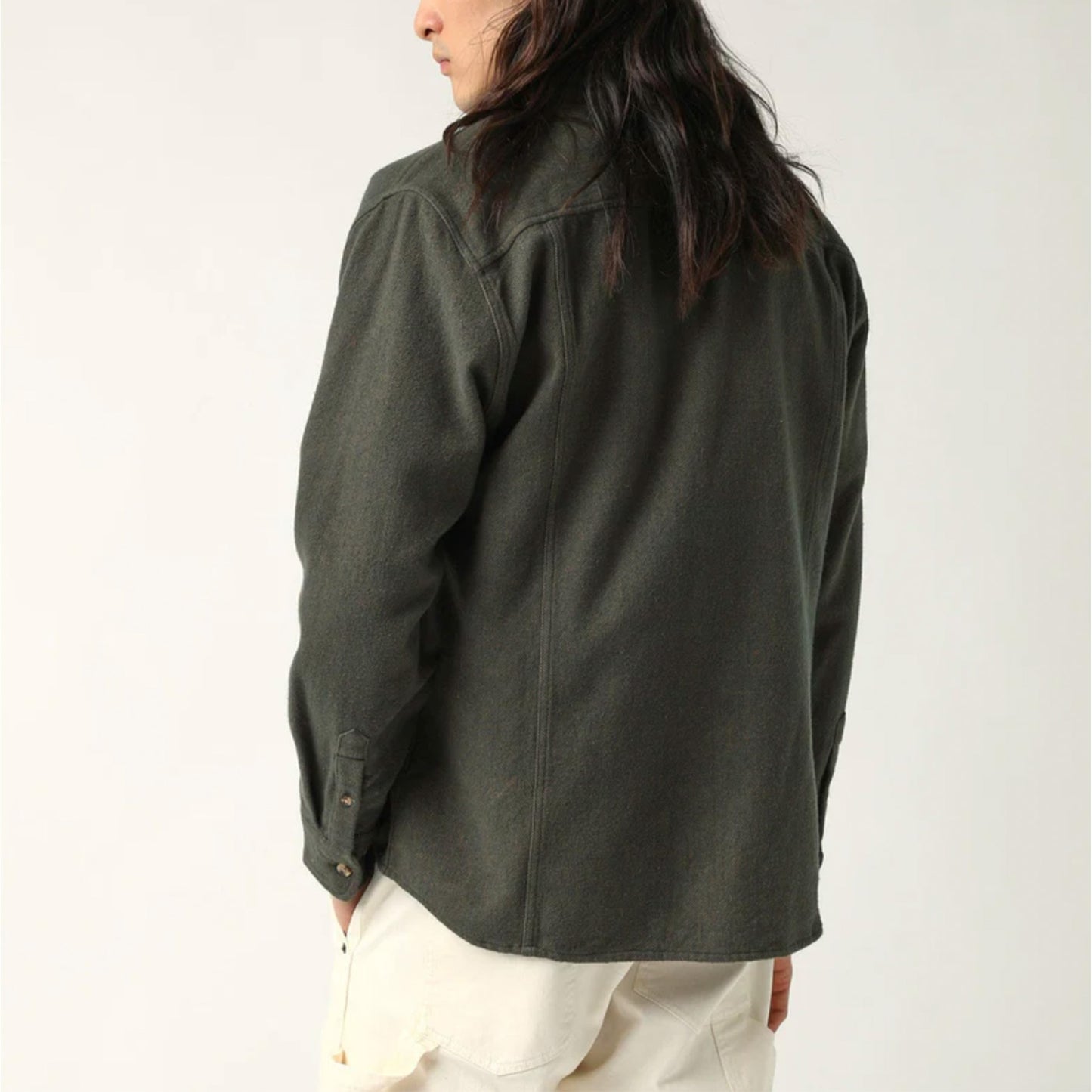 Brushed Flannel L/S in Army