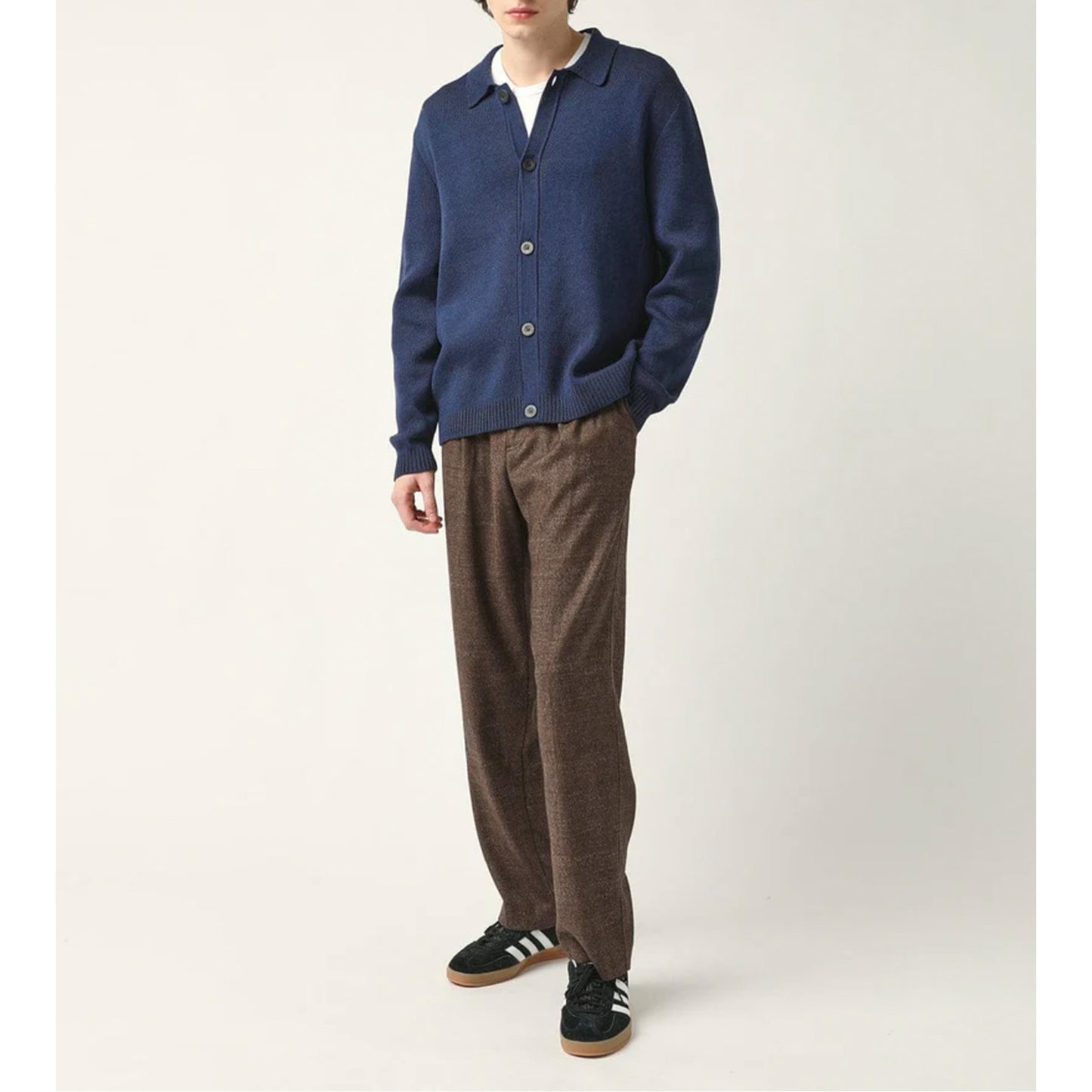 Buttondown Sweater in Navy