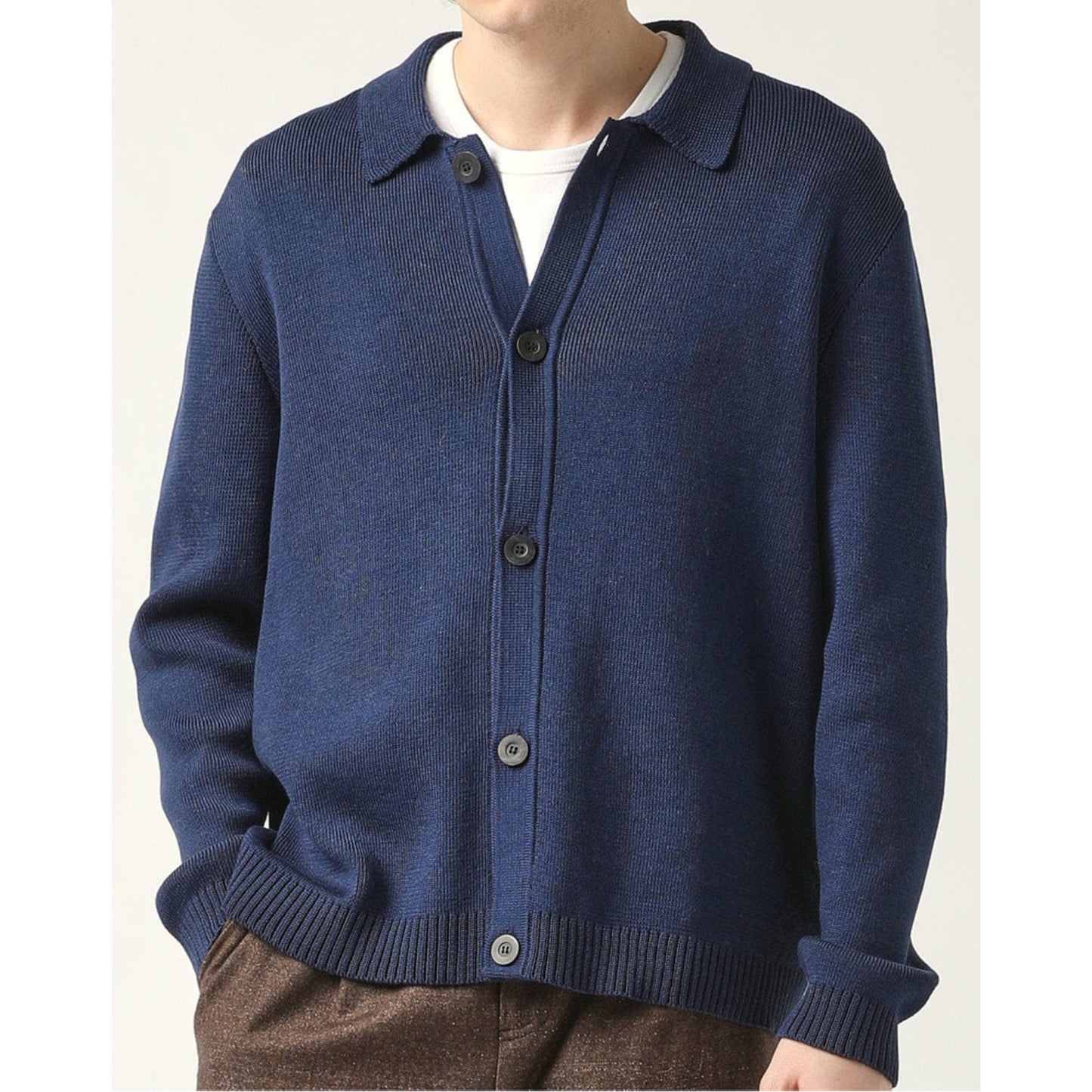Buttondown Sweater in Navy