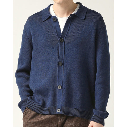 Buttondown Sweater in Navy