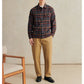 Camp Collar L/S Shirt in Brown & Navy Check