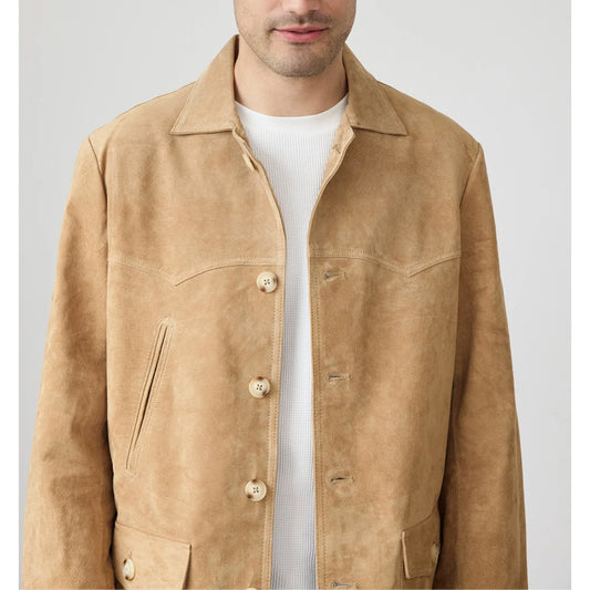 Suede Chicago Coat in Tan