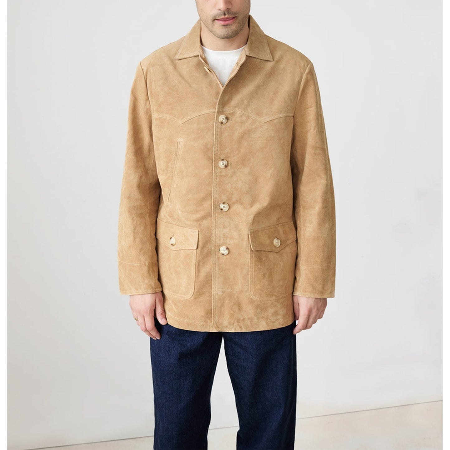 Suede Chicago Coat in Tan