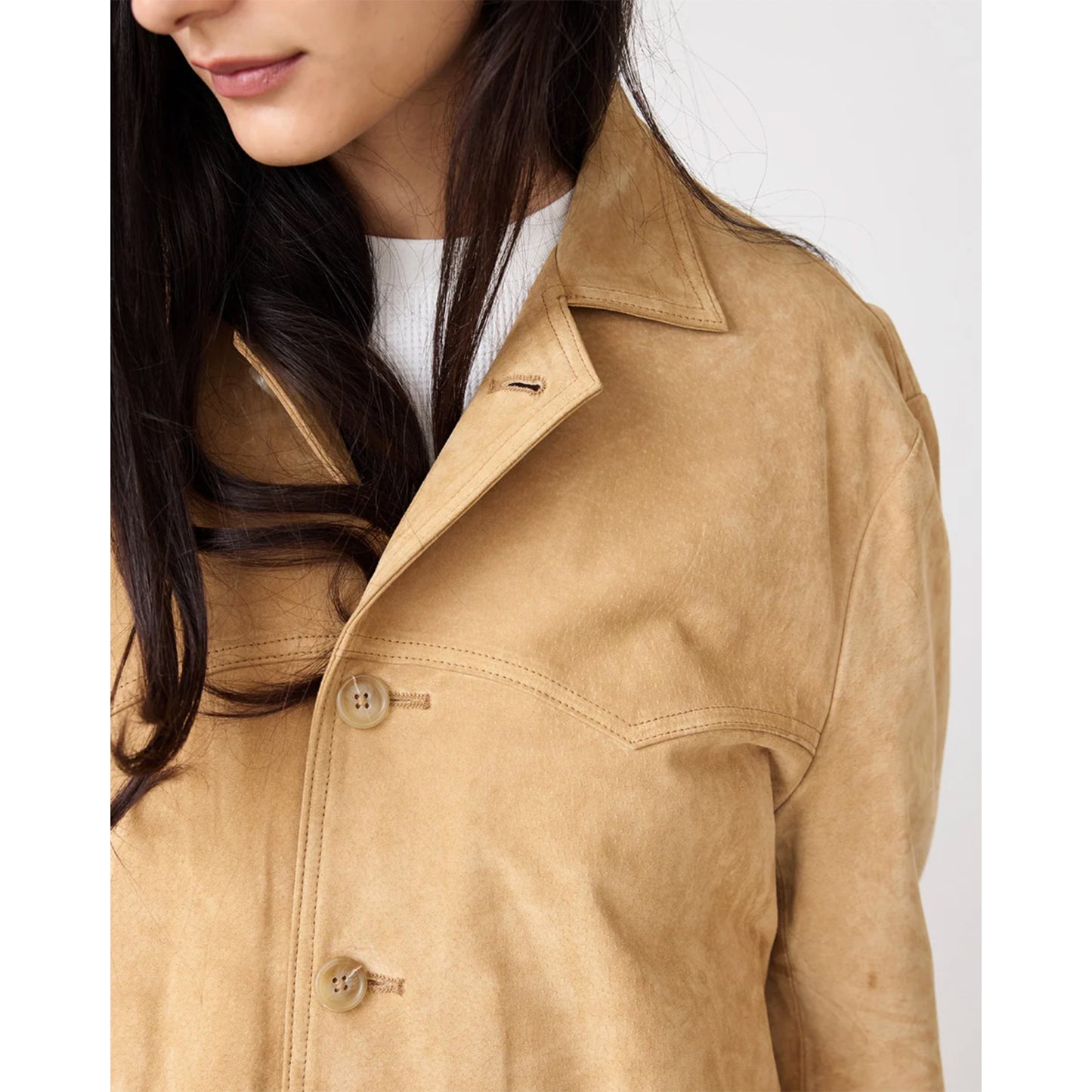 Suede Chicago Coat in Tan