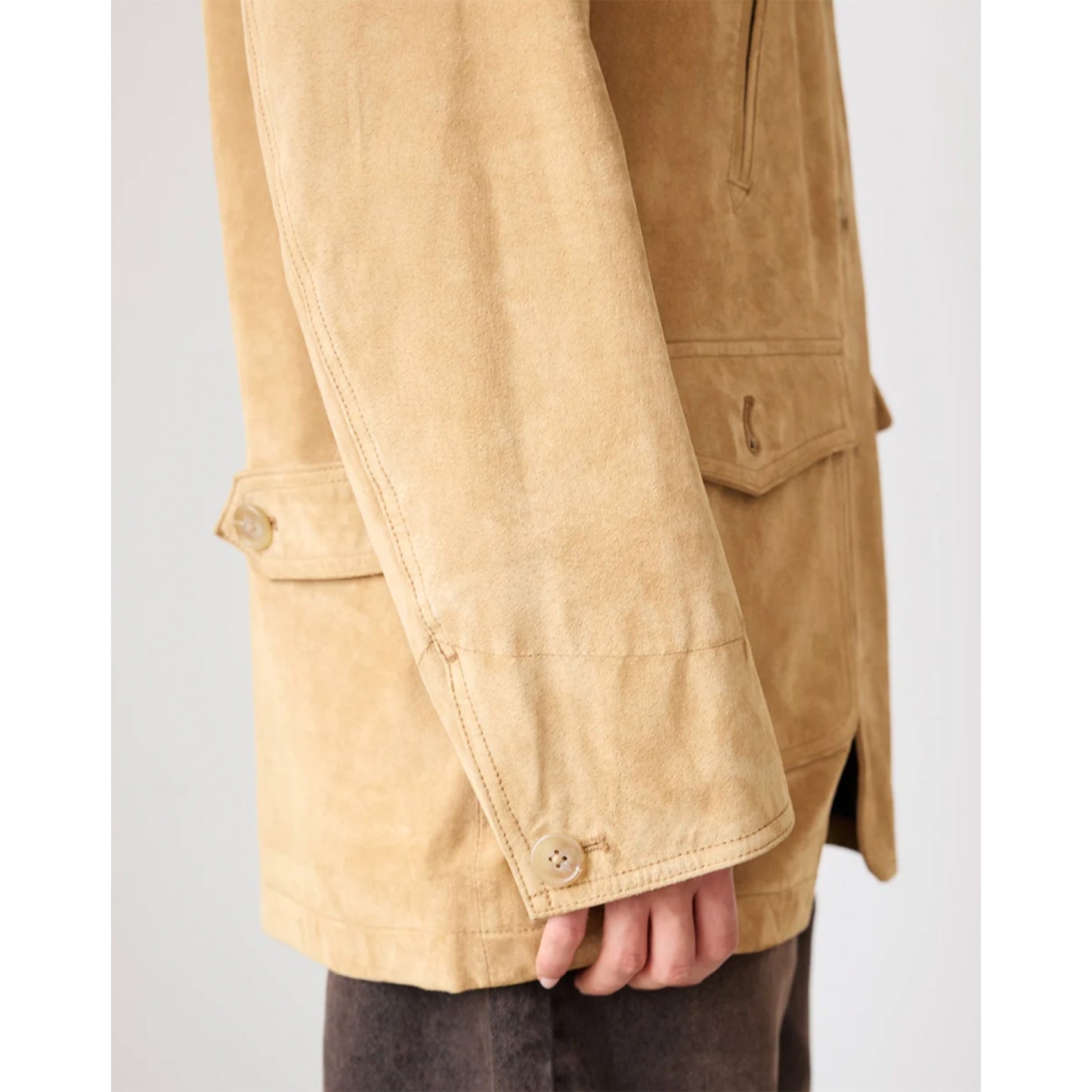 Suede Chicago Coat in Tan