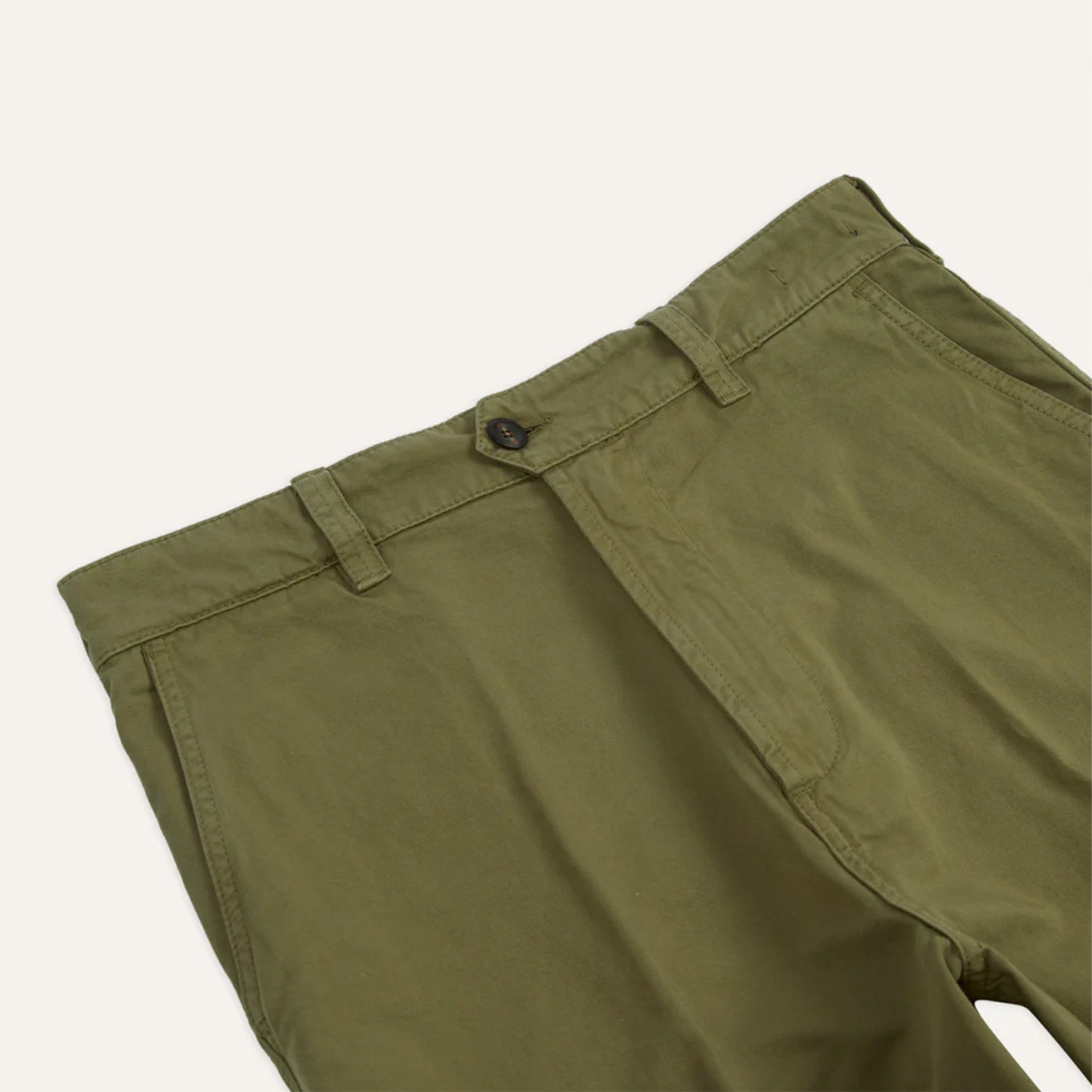 Cotton Flat Front Chino in Olive