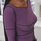 Cinders Long Sleeve Tee in Venet Purple