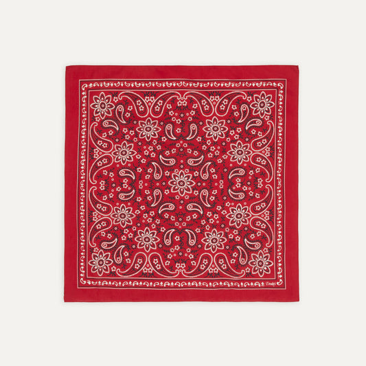 Classic Paisley Bandana in Red