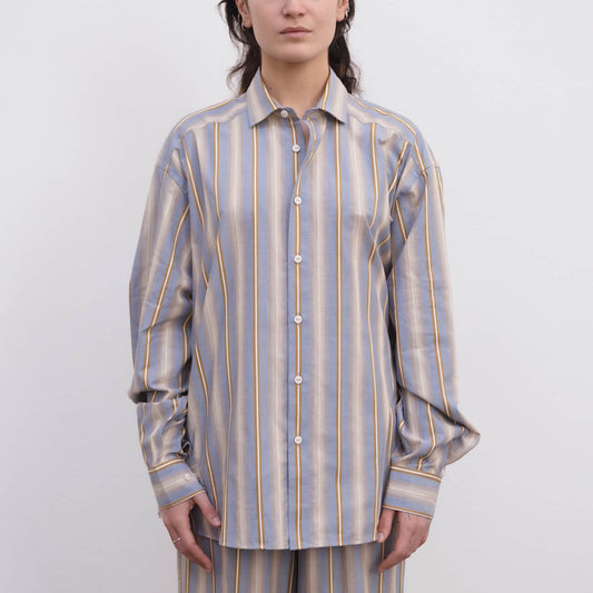 Claude Shirt in Grid Stripe