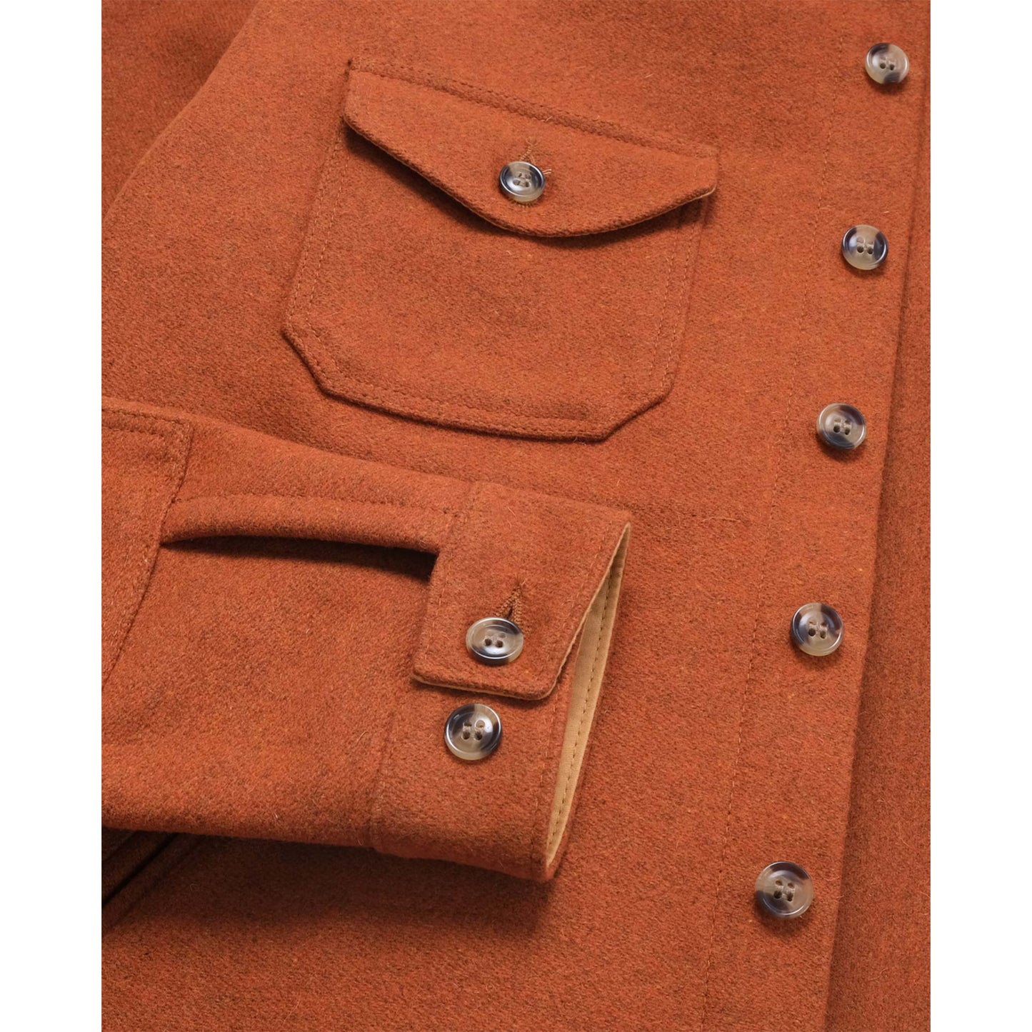 Crissman Overshirt in Burnt Orange