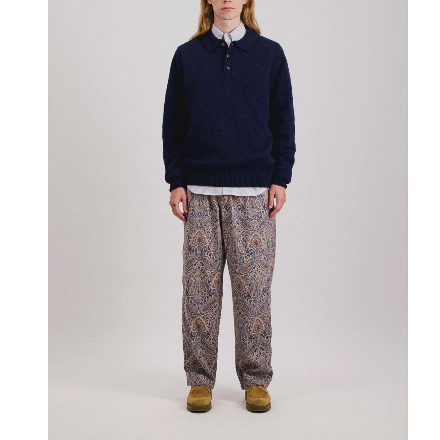 Dance of the Polo Knit in Navy Mix