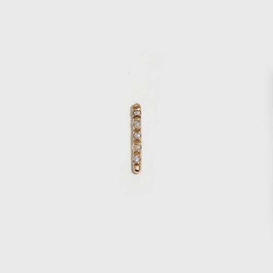 Diamond Rod in 14kt Gold