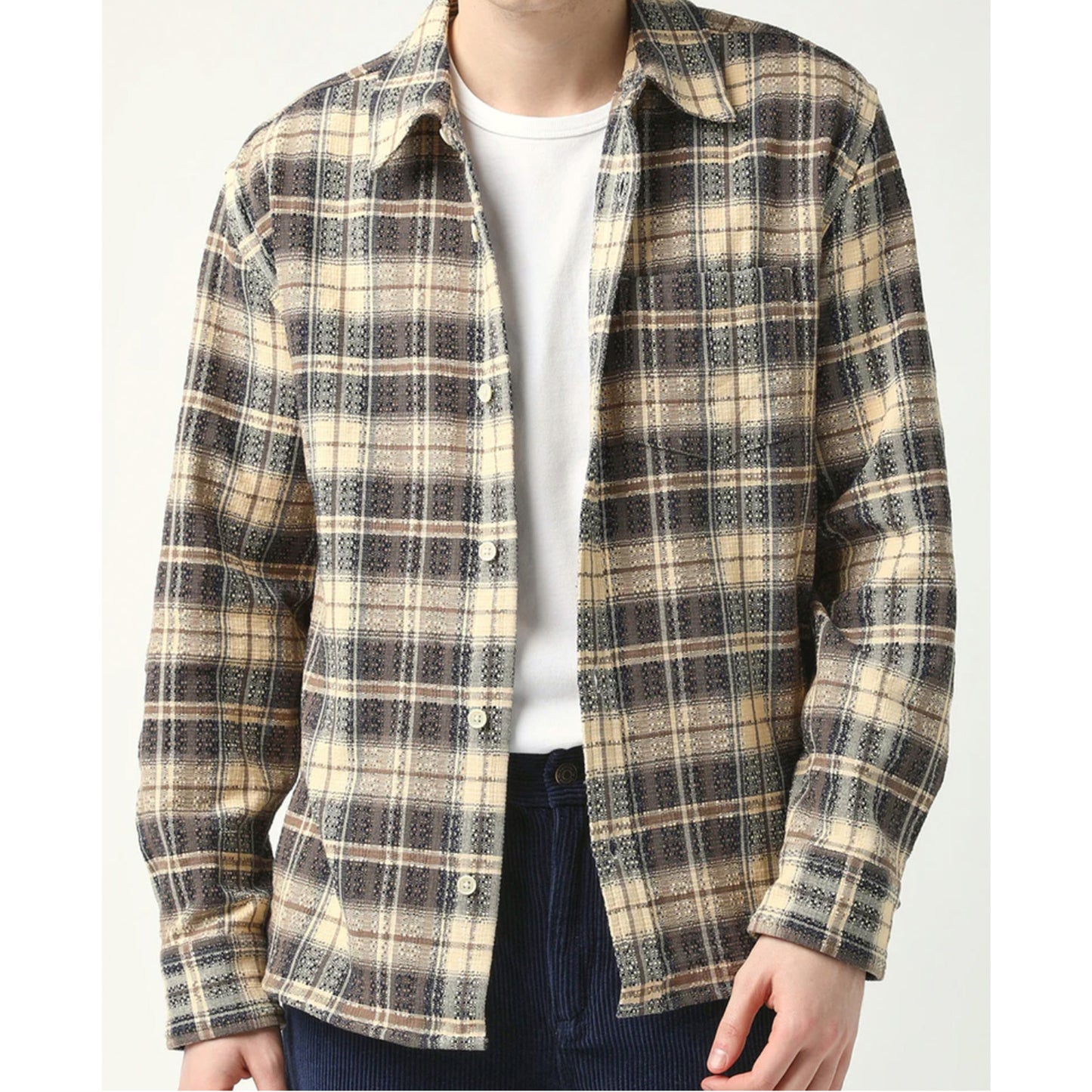 Dobby Weave L/S in Plaid