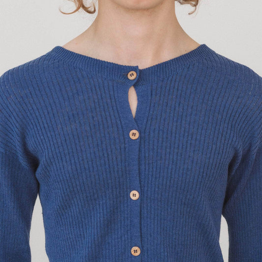 Drip Cardigan in Mez Blue