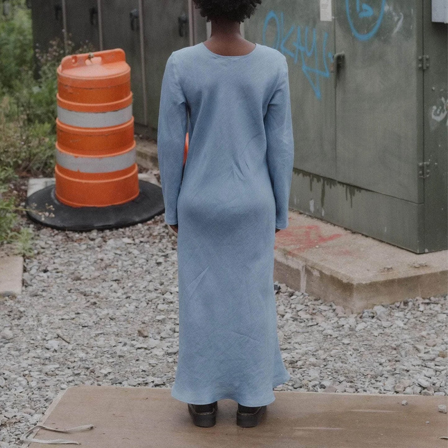 Dydine Long Sleeve Dress in Truss Blue