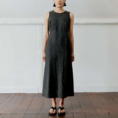 Japanese Cotton Linen Dyed Erika Dress