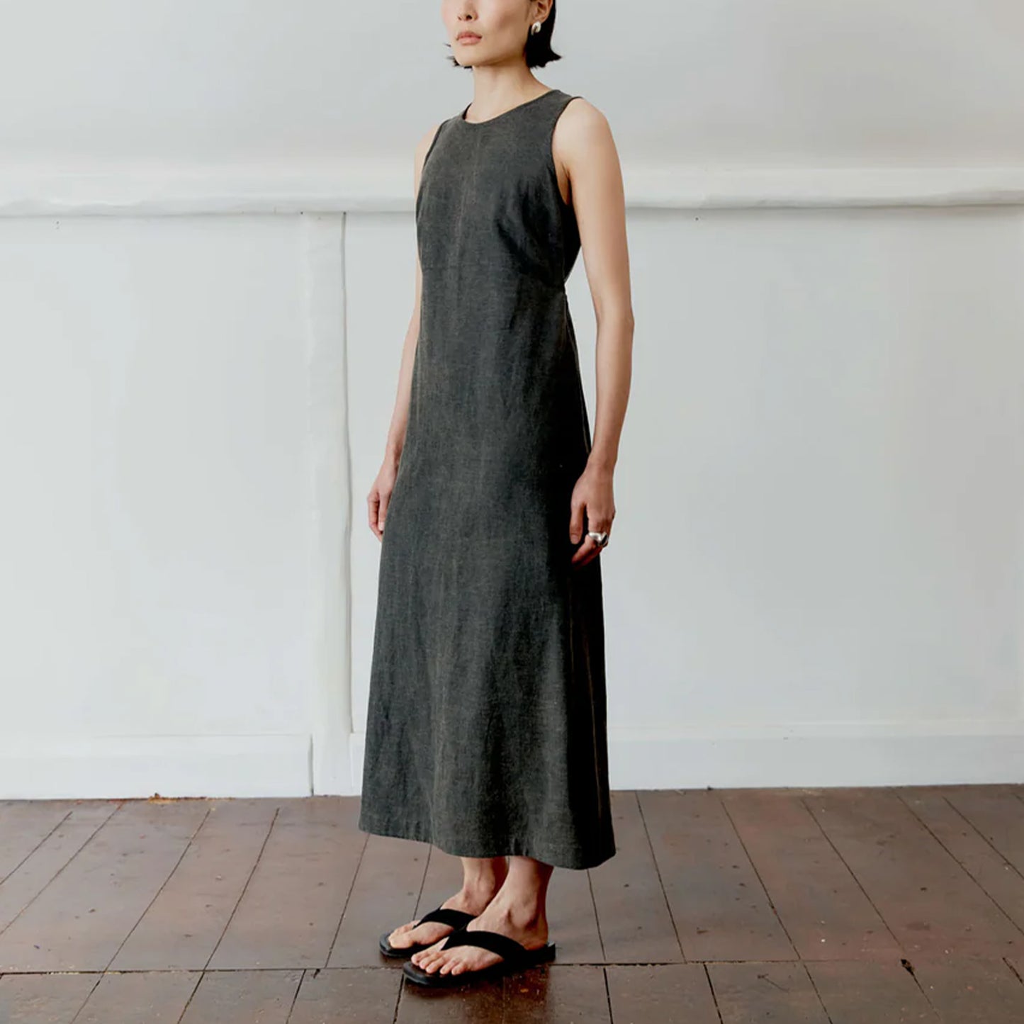 Japanese Cotton Linen Dyed Erika Dress