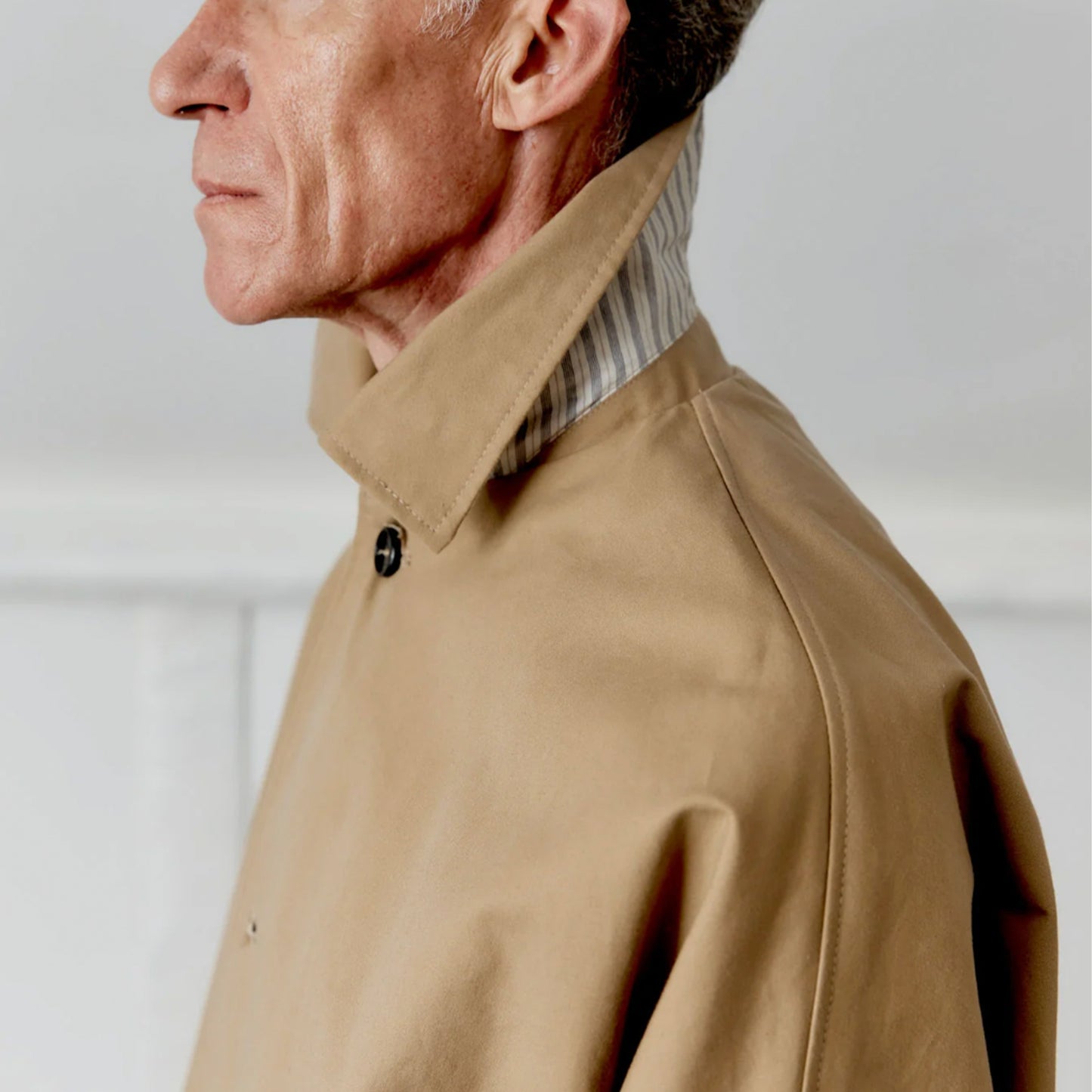 Faro British Cotton Gabardine Mac in Beige