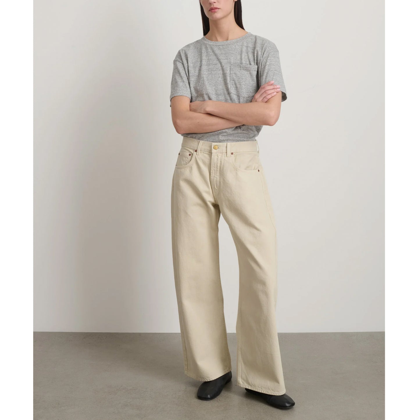 Floppy Jean in Chalk Overdye