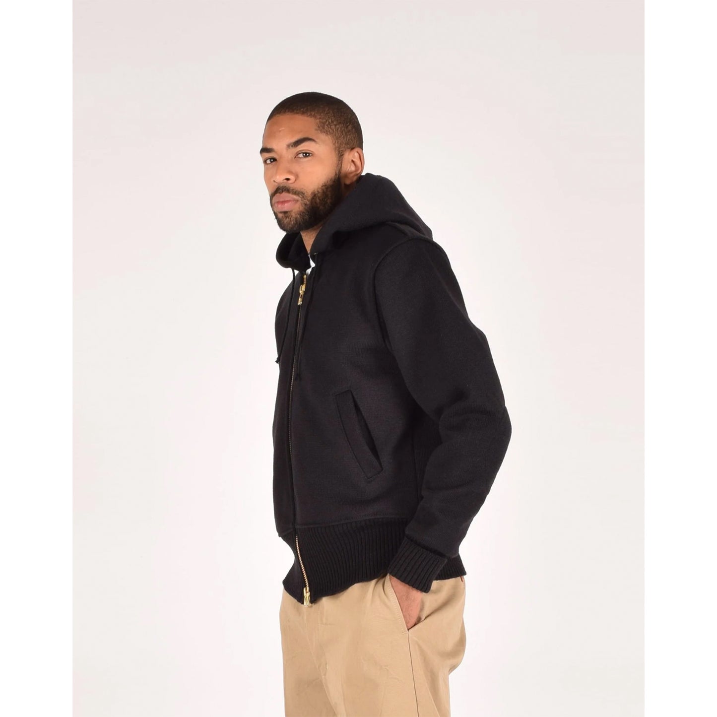 Full Throttle Moto Hoodie in Black
