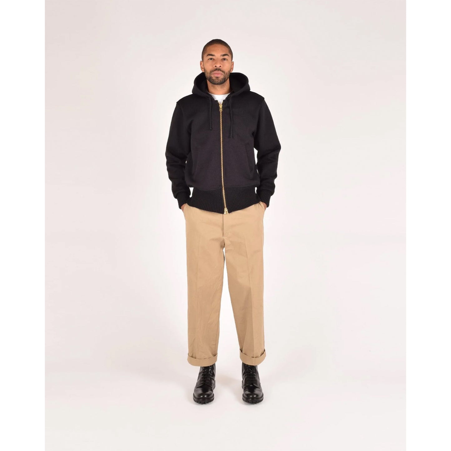 Full Throttle Moto Hoodie in Black