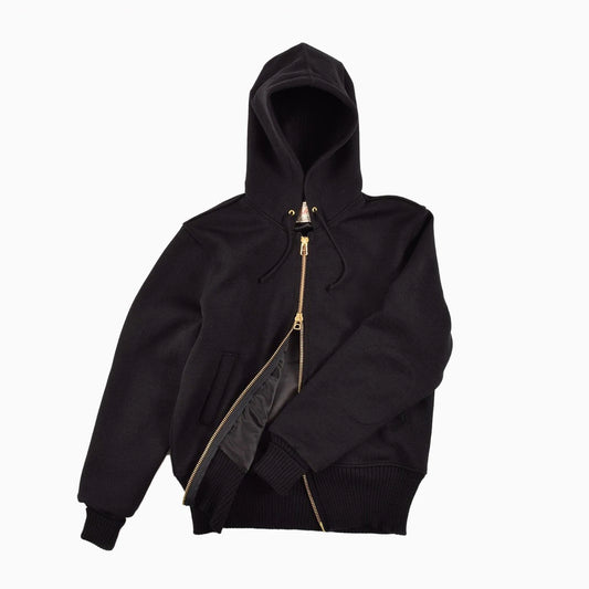 Full Throttle Moto Hoodie in Black