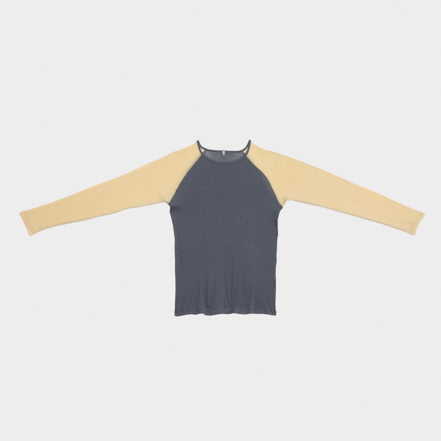 Gene Long Sleeve Tee in Amber Blue/Beige