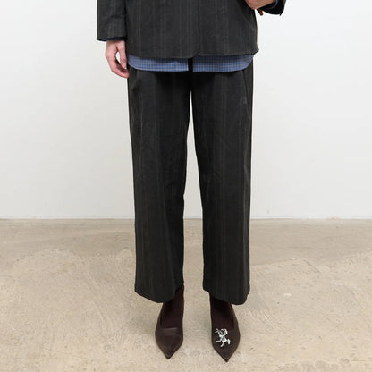 Japanese Linen/Cotton Faded Stripe Georgia Trouser