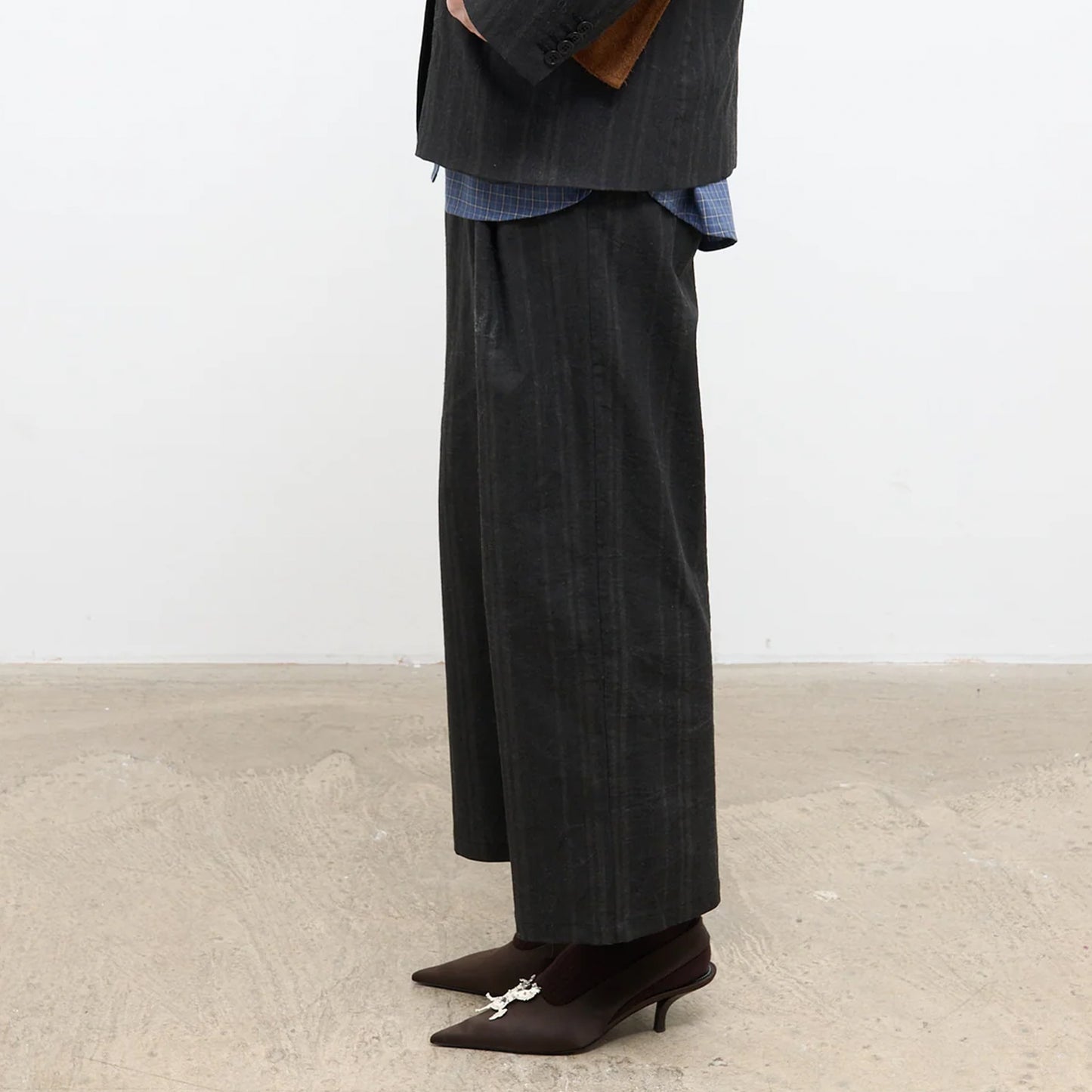 Japanese Linen/Cotton Faded Stripe Georgia Trouser